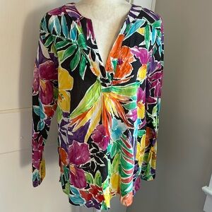 Ralph Lauren Tropical Floral Tunic Sz. XL